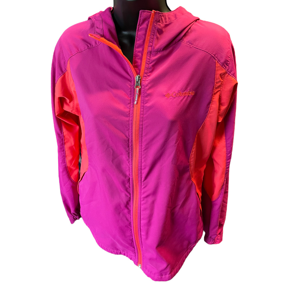 Columbia Kid Splash Flash Hooded Wind Rain Softshell Jacket Size XL 18/20